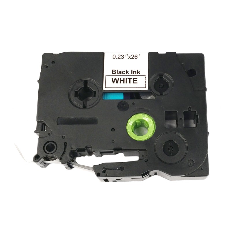 Páska - BROTHER TZE-FX211 - 6 mm bílá - černý tisk - flexibilní - kompatibilní