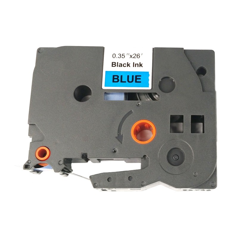 Páska - BROTHER TZE-521 - 9 mm modrá - černý tisk - kompatibilní