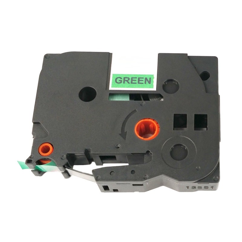 Páska - BROTHER TZE-731 - 12 mm zelená - černý tisk - kompatibilní