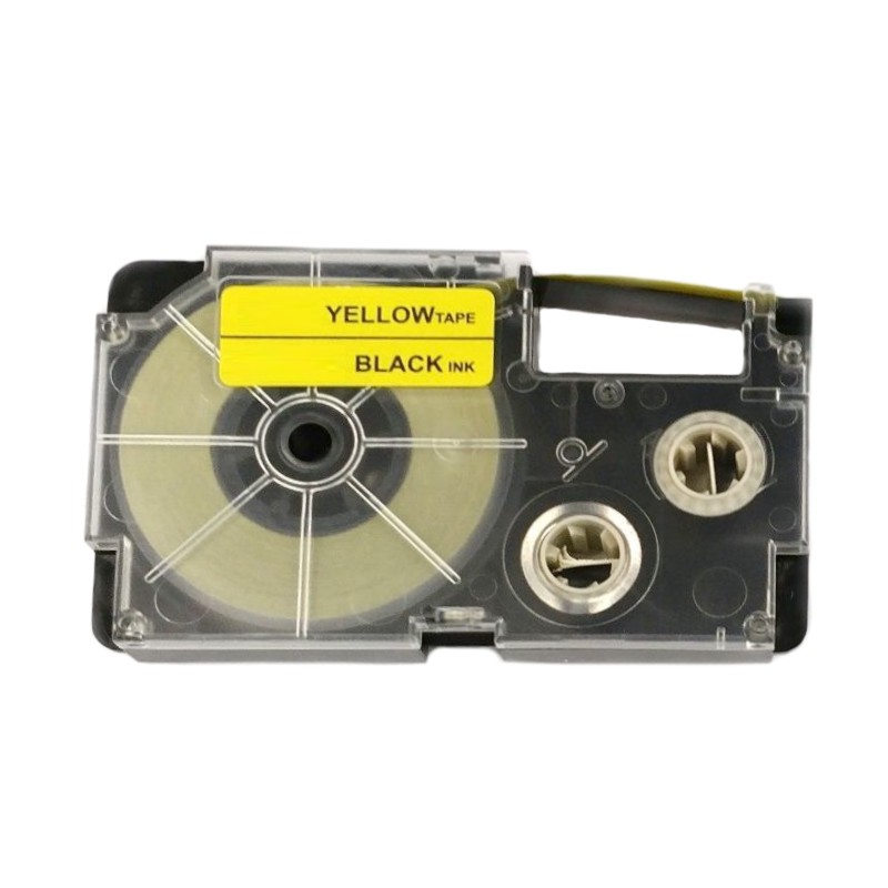 Páska - CASIO XR-18YW1 - 18 mm žlutá - černý tisk - kompatibilní