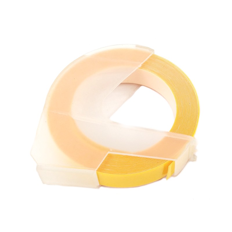 Páska pro mechanické štítkovače - DYMO S0898170, 520103 - žlutá, bílý tisk - 9mm x 3m - kompatibilní