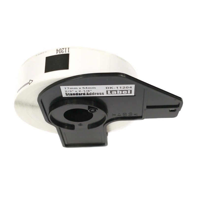 Etikety / štítky pro tiskárny BROTHER QL - typ DK-11204 - kompatibilní - 17 mm x 54 mm - 400 kusů, bílá ( univerzální štítky)