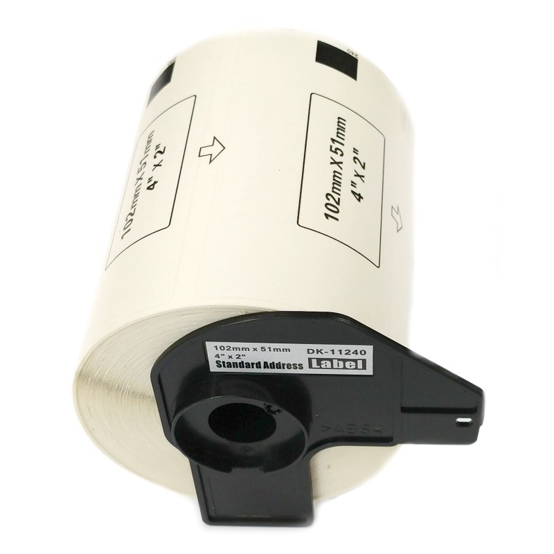 Etikety / štítky pro tiskárny BROTHER QL - typ DK-11240 - kompatibilní - 102 mm x 51 mm - 600 kusů, bílá ( univerzální štítky)