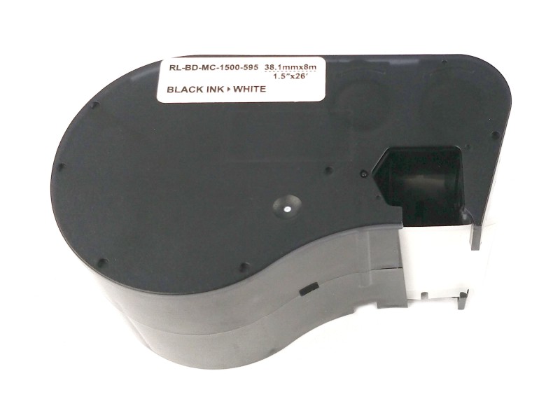 Páska - BRADY MC-1500-595-WT-BK, 143374 - 38,1 mm bílá - černý tisk - VINYL - kompatibilní