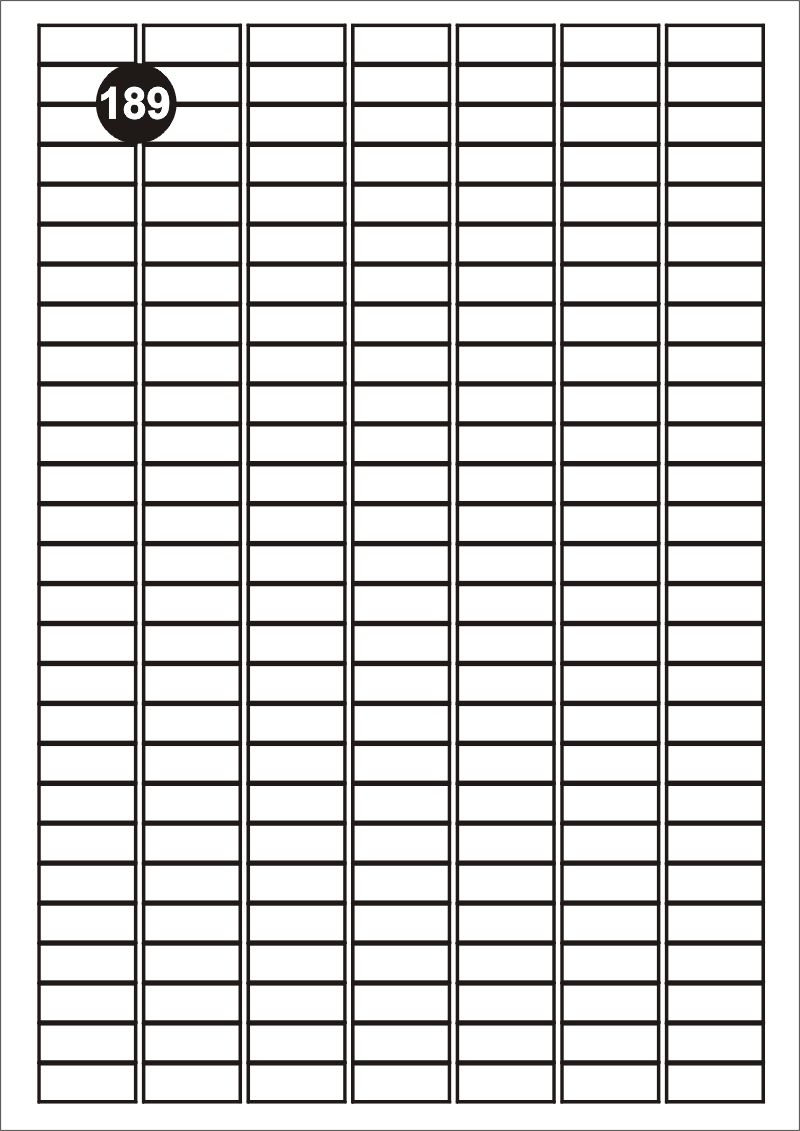 Samolepící etikety 25,4x10 mm, A4 - bílé FOPRINT ( balení 100 listů)