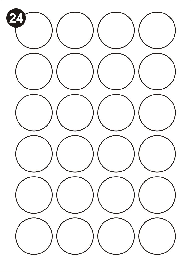 Samolepící etikety kulaté 40 mm, A4 - bílé FOPRINT ( balení 100 listů)