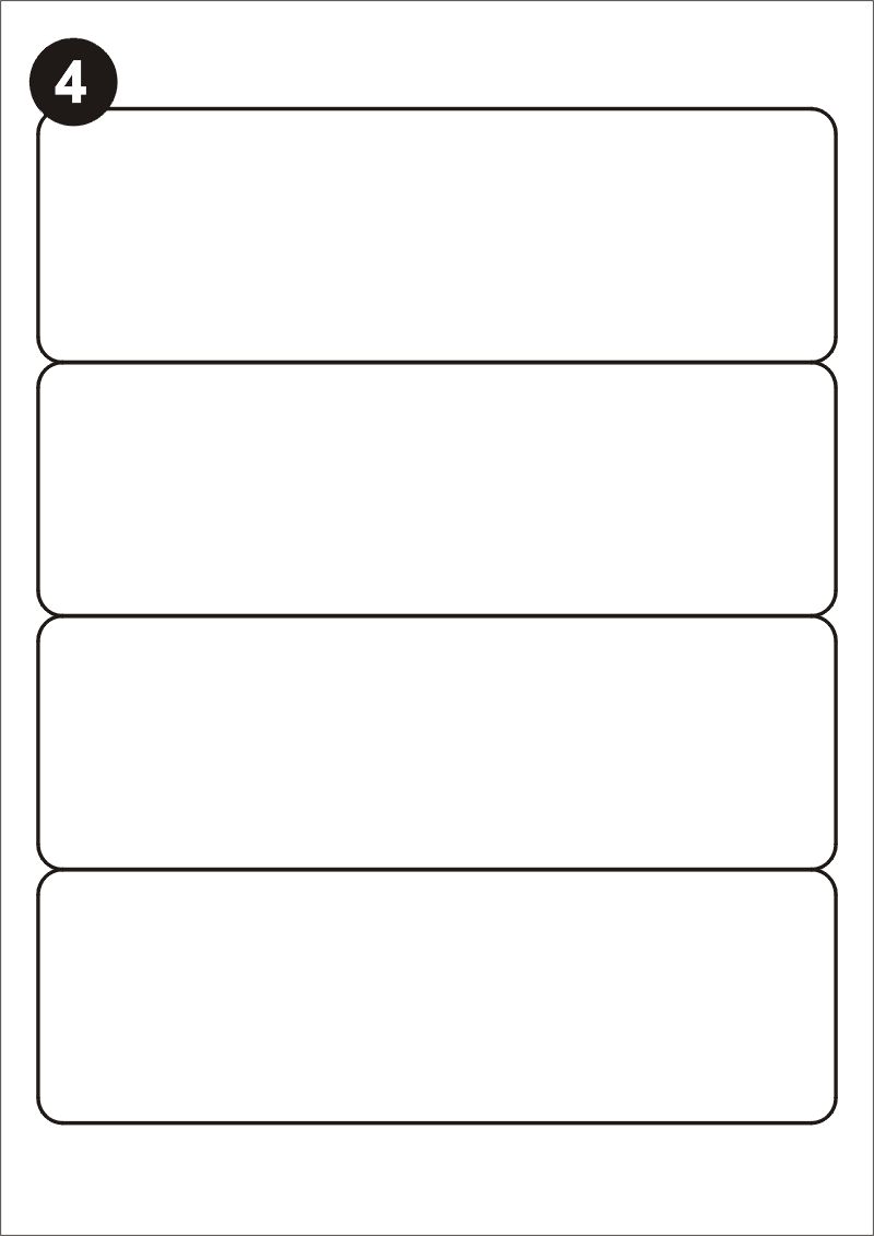 Samolepící etikety 192x61 mm, A4 - bílé FOPRINT ( balení 100 listů)