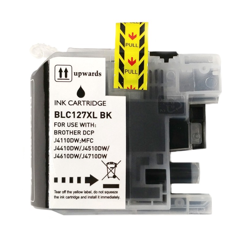 Inkoustová kazeta - BROTHER LC-127XLBk - black - kompatibilní