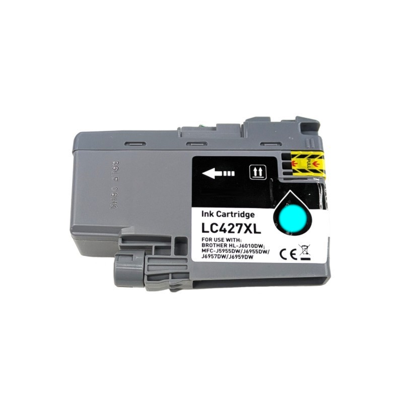 Inkoustová kazeta - BROTHER LC-427XLC - cyan - kompatibilní