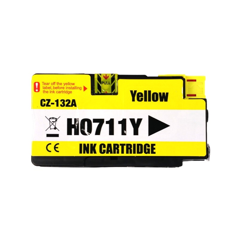 Inkoustová kazeta - HP CZ132A ( 711) - yellow - kompatibilní