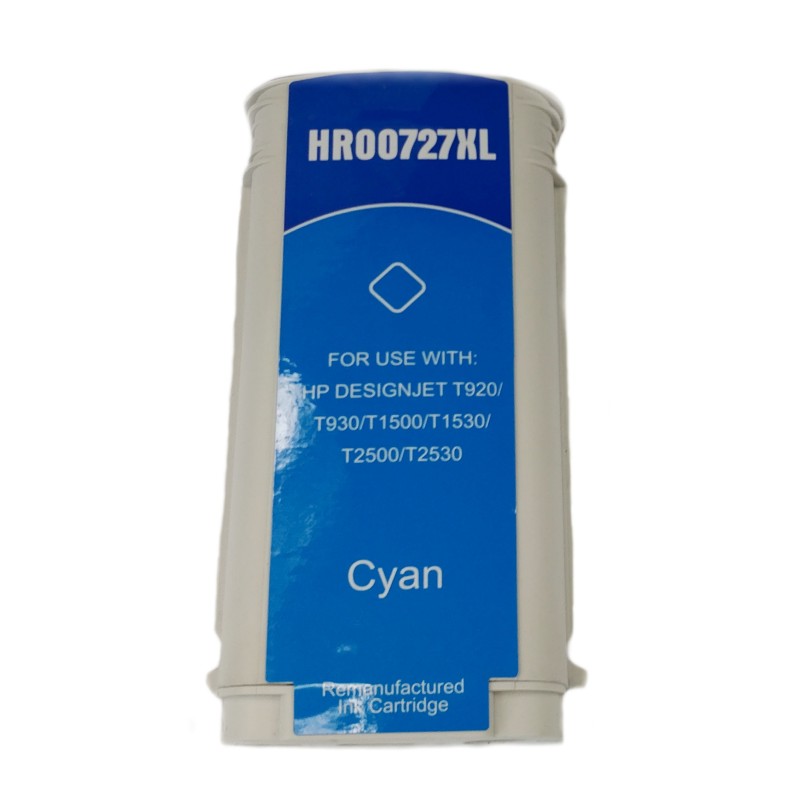 Inkoustová kazeta - HP B3P19A ( 727) - cyan - kompatibilní