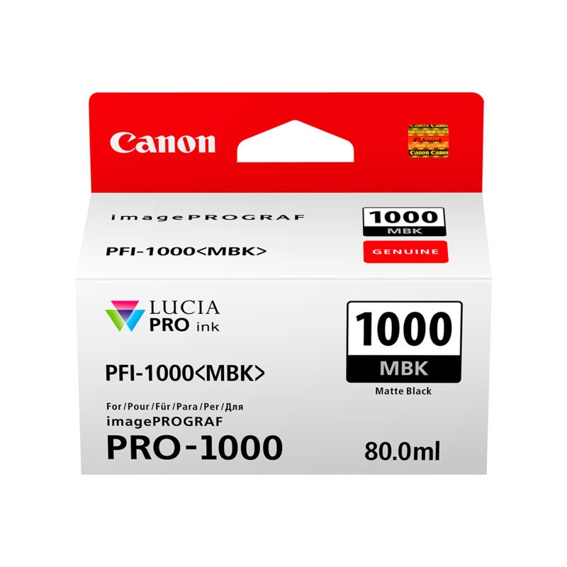 Inkoustová kazeta - CANON PFI-1000MBK, 0545C001 - matte black - originál