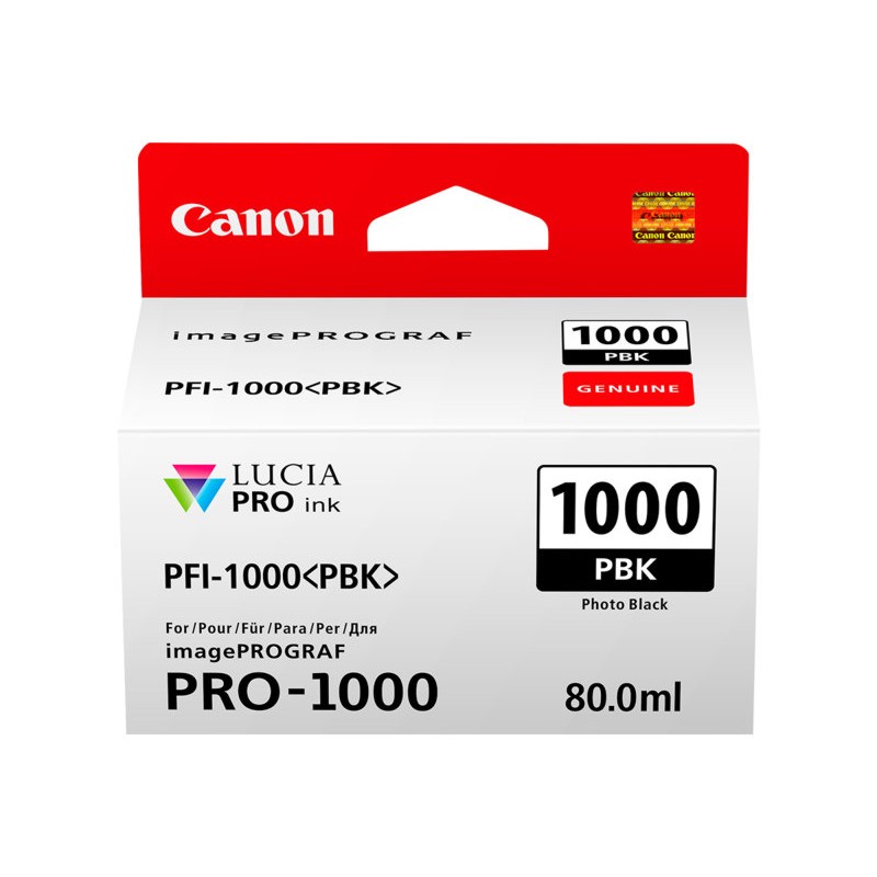 Inkoustová kazeta - CANON PFI-1000PBK, 0546C001 - photo black - originál