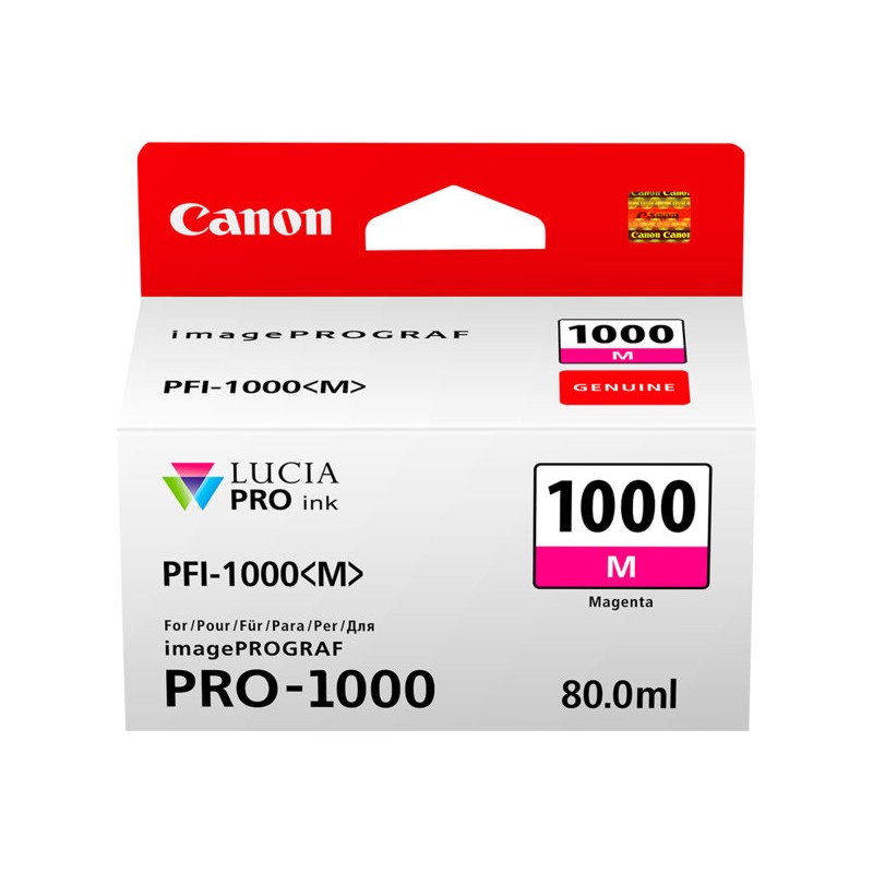 Inkoustová kazeta - CANON PFI-1000M, 0548C001 - magenta - originál