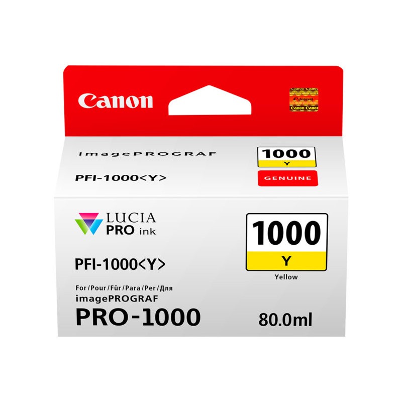 Inkoustová kazeta - CANON PFI-1000Y, 0549C001 - yellow - originál