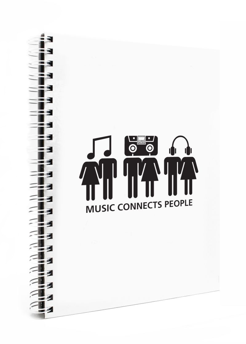 Záznamová kniha A4 MUSIC bílé desky