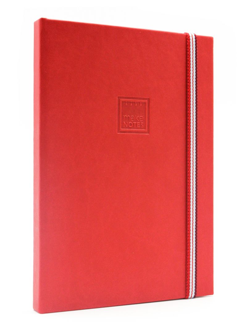 Zápisník A6 CHERRY RED s elastickou gumičkou